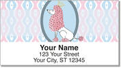 Pink Poodle Address Labels