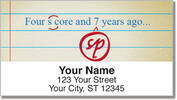 Proofreader Address Labels