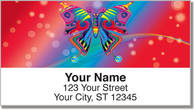 Psychedelic Butterfly Address Labels