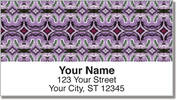 Purple Pattern Address Labels