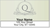 Q Monogram Address Labels