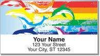 Rainbow Dolphin Address Labels