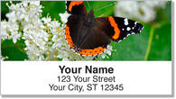 Red Admiral Butterfly Address Labels