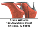 Red Boot Labels - Red Stiletto Boots Address Labels