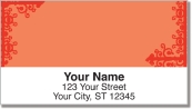 Red Corner Scroll Address Labels