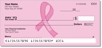 Celebrate strength with these pink ribbon breast cancer awareness checks from Artist Tara Reed.