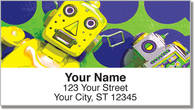 Retro Robot Address Labels