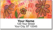 Rice Paper Flower Address Labels