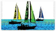 Sailboats Checkbook Cover