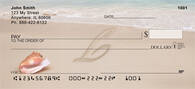 Sand Written Monogram L Personal Checks