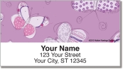 Sepia Butterfly Purple Address Labels