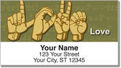 Sign Language Address Labels