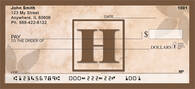 Simplistic Monogram H Personal Checks