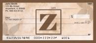 Simplistic Monogram Z Personal Checks