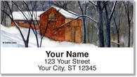 Snow Landscape Address Labels