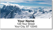 Snowcapped Mountain Address Labels