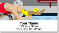 Swimming Address Labels