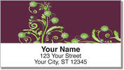 Swirl Flower Address Labels