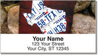 Texas License Plate Address Labels
