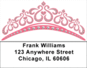 Tiaras Labels - Pink Tiara Address Labels
