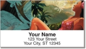 Tropical Girl Address Labels