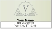 V Monogram Address Labels