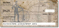 This classic personal check design celebrates the history of the bicycle. Click to check out our unique design!