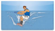 Waterskiing Checkbook Cover