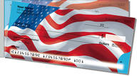 Waving US Flag Side Tear Checks