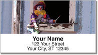 Whiteface Clown Address Labels