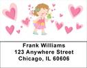 Young Girl Princess Address Labels