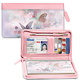 Lena Liu's Enchanted Wings Zippered Checkbook Cover Wallet