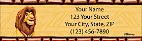 Disney's The Lion King Return Address Label
