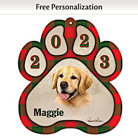 Best Breeds Golden Retriever Paw Ornament