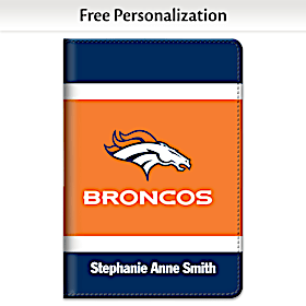 Denver Broncos NFL Premium Fabric Refillable Journal
