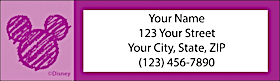 Disney's Mickey Mouse Icons Return Address Label