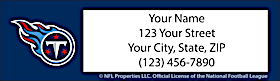 Tennessee Titans NFL Return Address Label