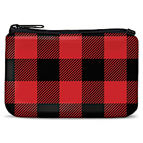 Red Buffalo Plaid Coin Purse