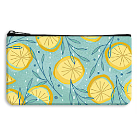 Lemon Citrus Twist Neoprene On-The-Go Wristlet Pouch