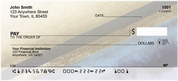 Geometric Grunge Personal Checks