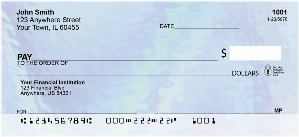 Retro Shimmer Personal Checks