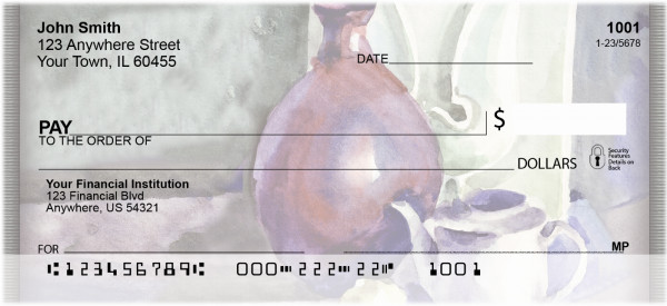 Abstract Vases Personal Checks