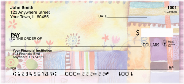 Quilt Inspired Americana Art Personal Checks