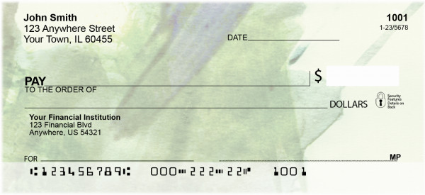 Green Acrylics Personal Checks