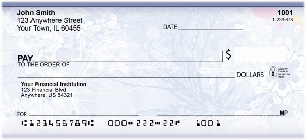 Frosty Winter Ice Personal Checks