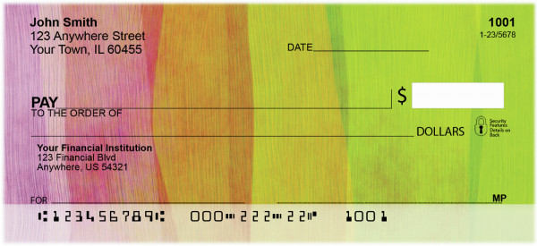 Pastel Brushstrokes Personal Checks