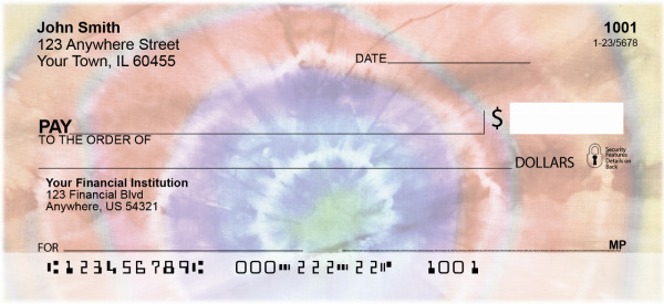 Tie Dye Retro Personal Checks
