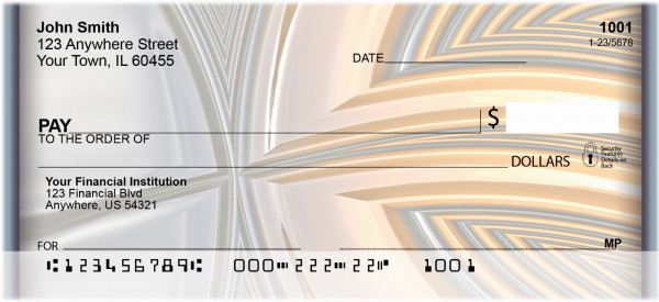 Graphic Metal Personal Checks