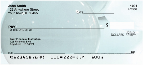 Colorful Blue Lights Personal Checks