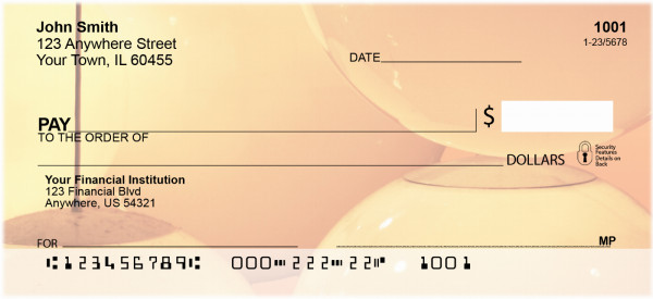Colorful Gold Lights Personal Checks